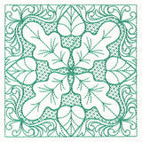 Autumn Beauty Square - Oak Leaf (Trapunto)