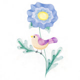 Delightful Bird Perched on Petals