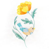 Cute Bird Perched on Petals