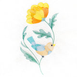 Cute Bird Perched on Petals