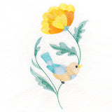 Cute Bird Perched on Petals