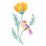 Precious Bird Perched on Petals