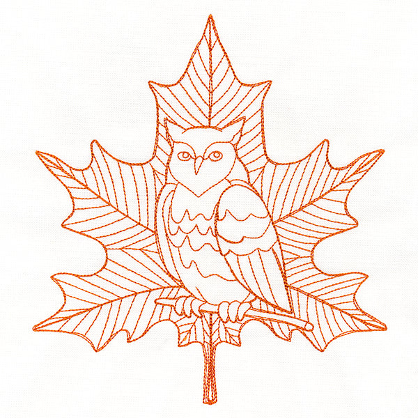 Majestic Owl Maple Leaf