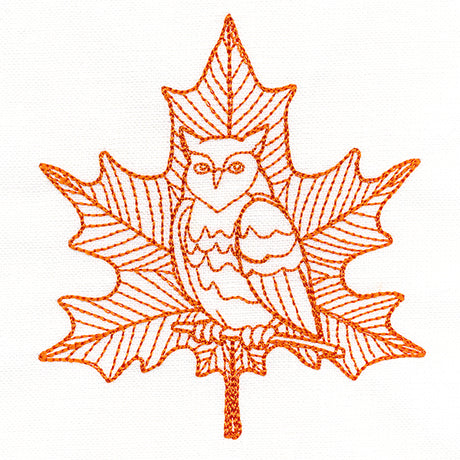 Majestic Owl Maple Leaf