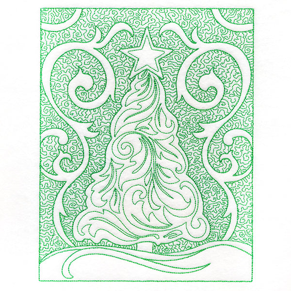 Filigree Christmas Tree (Trapunto)