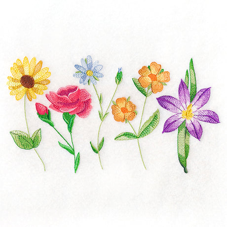 Long-Stemmed Wildflowers Border