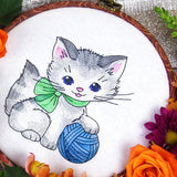 Playful Kitty with Yarn