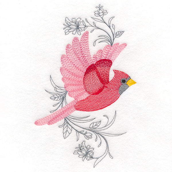Cardinal in Flight