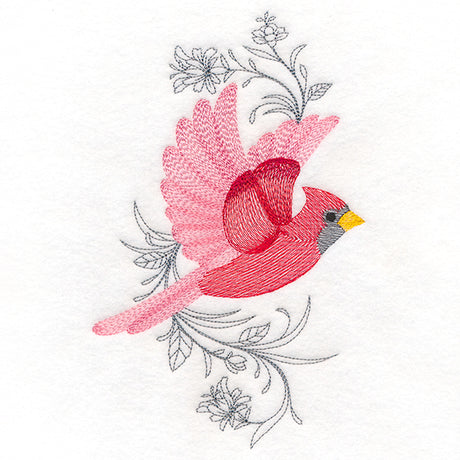 Cardinal in Flight