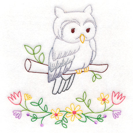 Floral Woodland Friends - Owl (Vintage)