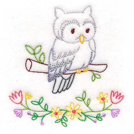 Floral Woodland Friends - Owl (Vintage)