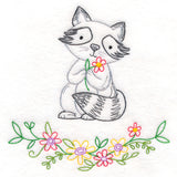 Floral Woodland Friends - Raccoon (Vintage)