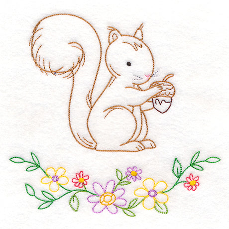 Floral Woodland Friends - Squirrel (Vintage)