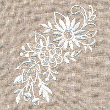 Exquisite Autumn Spray (Whitework)