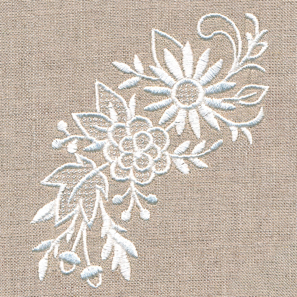 Exquisite Autumn Spray (Whitework)