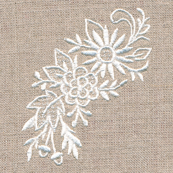 Exquisite Autumn Spray (Whitework)