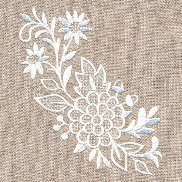 Exquisite Autumn Curve (Whitework)