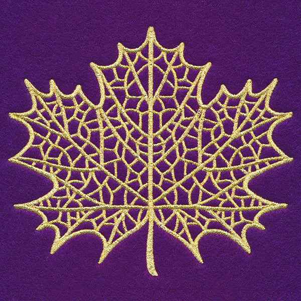 Dazzling Maple Leaf (Goldwork)