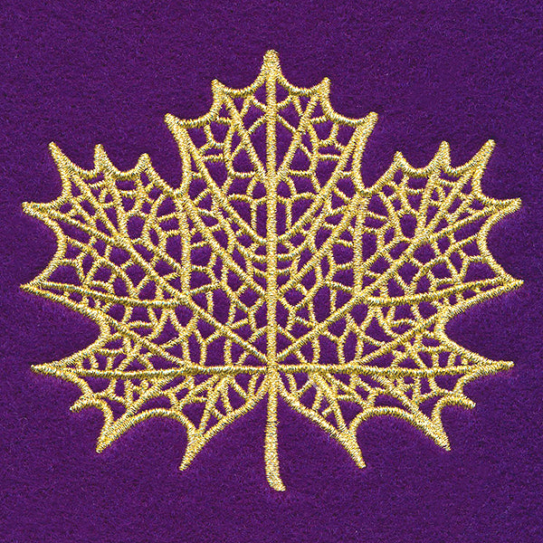 Dazzling Maple Leaf (Goldwork)