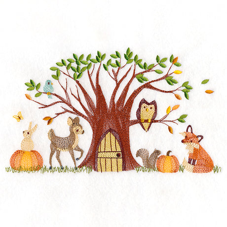 Woodland Harvest Gathering Border