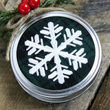 Rustic Christmas Jar Cover - Snowflake