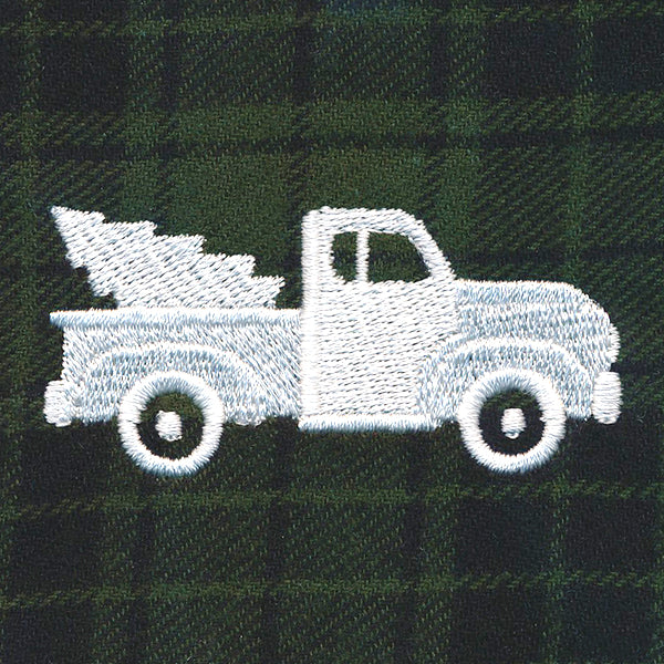 Rustic Christmas Jar Cover - Retro Truck