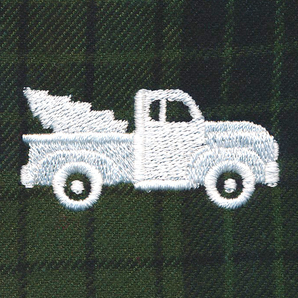 Rustic Christmas Jar Cover - Retro Truck