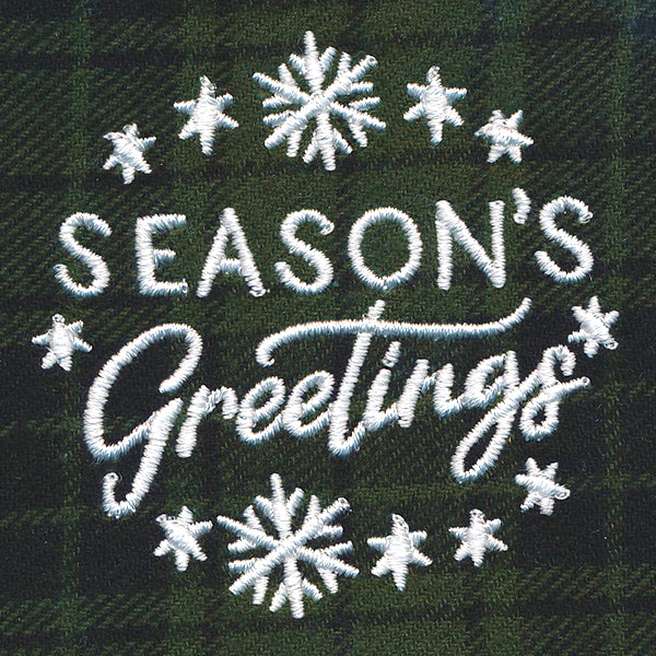 Rustic Christmas Jar Cover - Season's Greetings