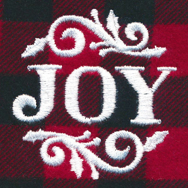 Rustic Christmas Jar Cover - Joy