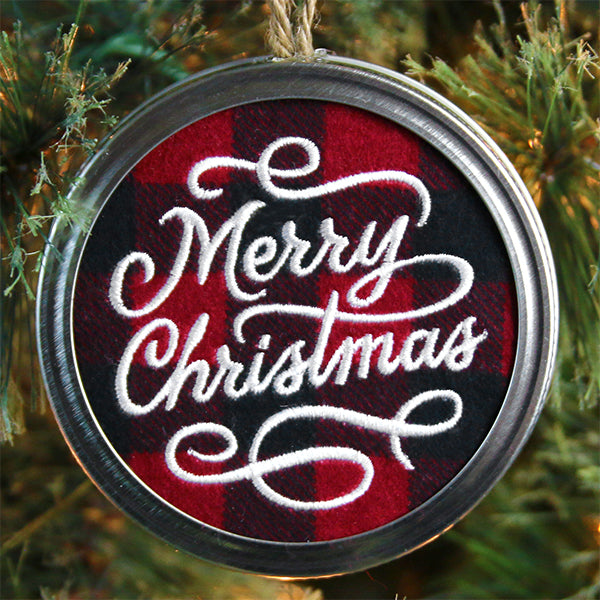 Rustic Christmas Jar Cover - Merry Christmas