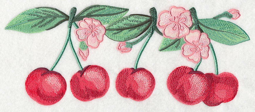 Cherry Blossoms Border in Watercolor