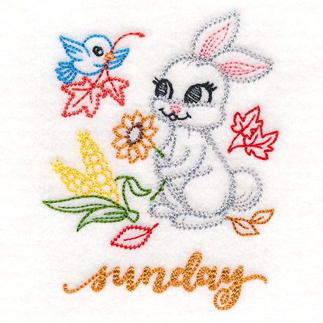 Autumn Bunny on Sunday (Vintage)