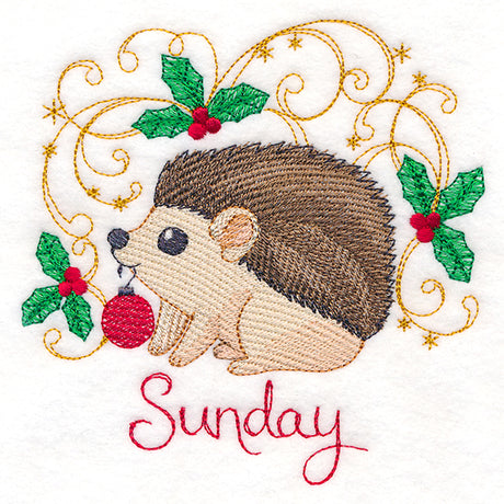 Christmas Hedgehog on Sunday