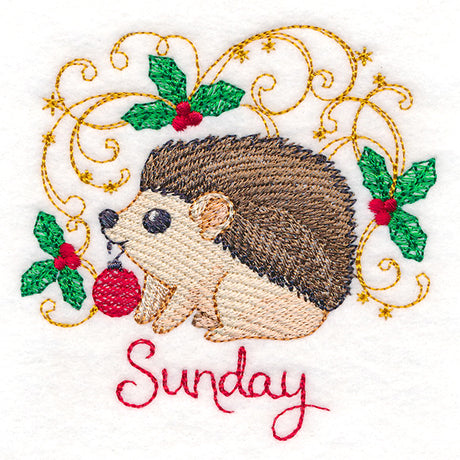 Christmas Hedgehog on Sunday