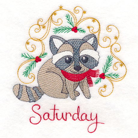 Christmas Raccoon on Saturday