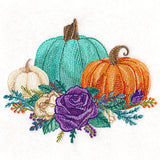 Floral Pumpkin Trio in Watercolor