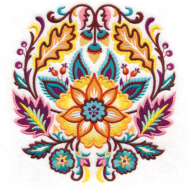 Vibrant Jacobean Autumn Medallion