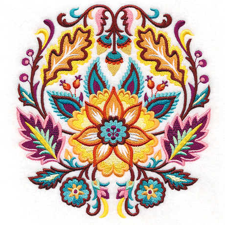 Vibrant Jacobean Autumn Medallion