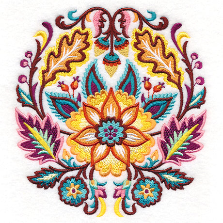 Vibrant Jacobean Autumn Medallion