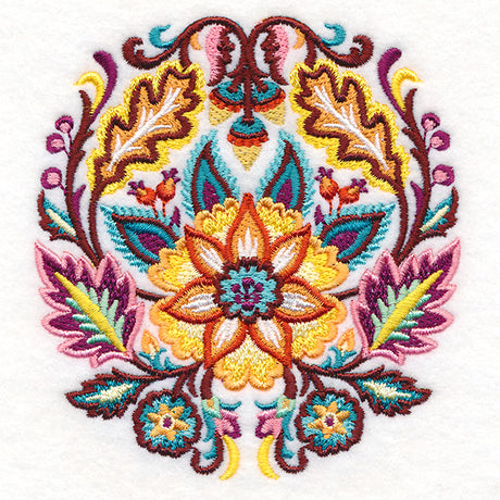 Vibrant Jacobean Autumn Medallion