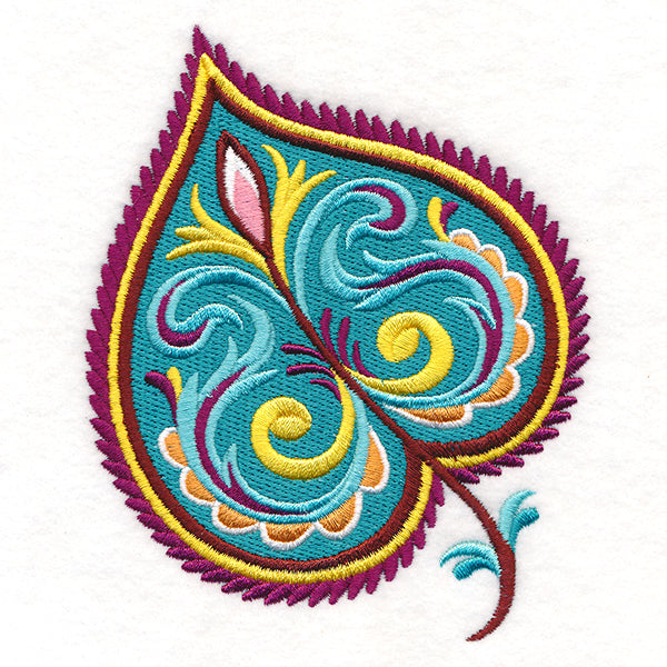 Vibrant Jacobean Aspen Leaf