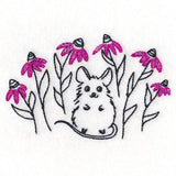 Mischievous Mouse and Wildflowers