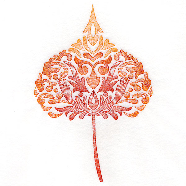 Fanciful Fall Cottonwood Leaf