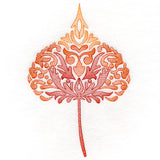 Fanciful Fall Cottonwood Leaf