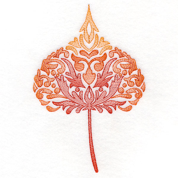 Fanciful Fall Cottonwood Leaf