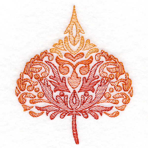 Fanciful Fall Cottonwood Leaf