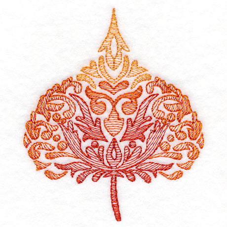 Fanciful Fall Cottonwood Leaf