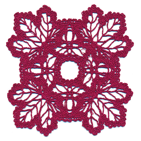 Maple Leaf Square Doily (Battenburg Lace)