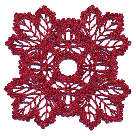 Maple Leaf Square Doily (Battenburg Lace)