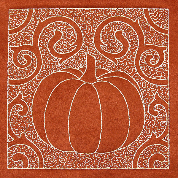 Filigree Harvest Pumpkin (Trapunto)